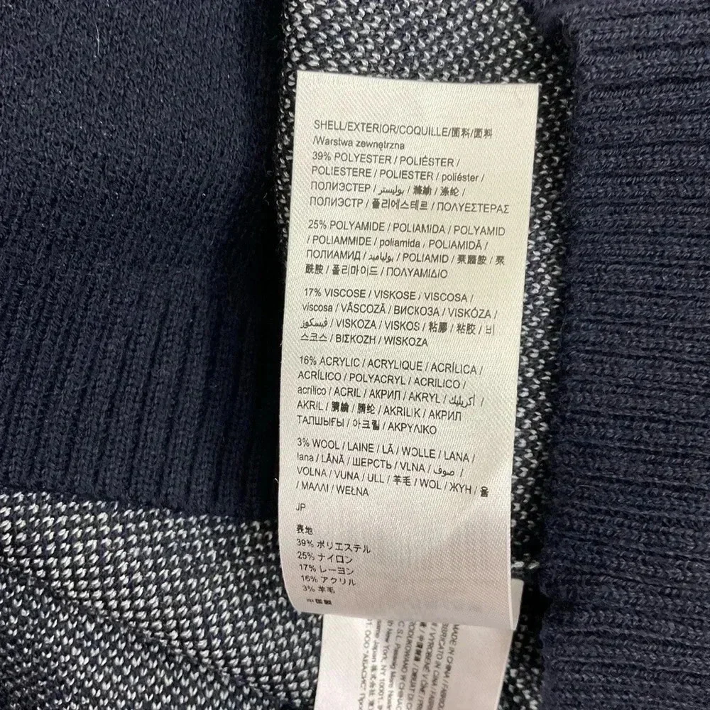 Desigual Fraternite Crewneck Pullover Sweater Navy Blue Small